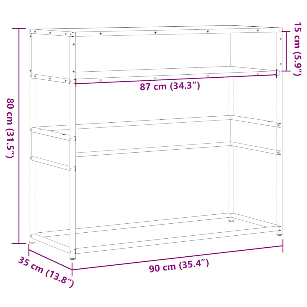 konsolinis stalas juodas 90x35x80 cm inžinierinis medis