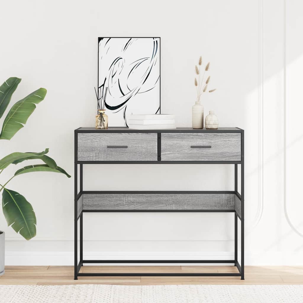 Konsolinis staliukas, sonomas ąžuolo, 90x35x80cm, mediena