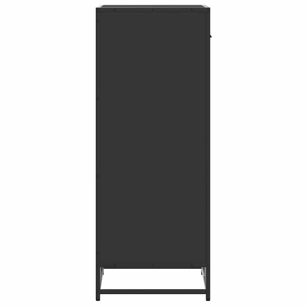 Batų lentyna Juoda 48x38x97,5 cm Inžinierinė mediena