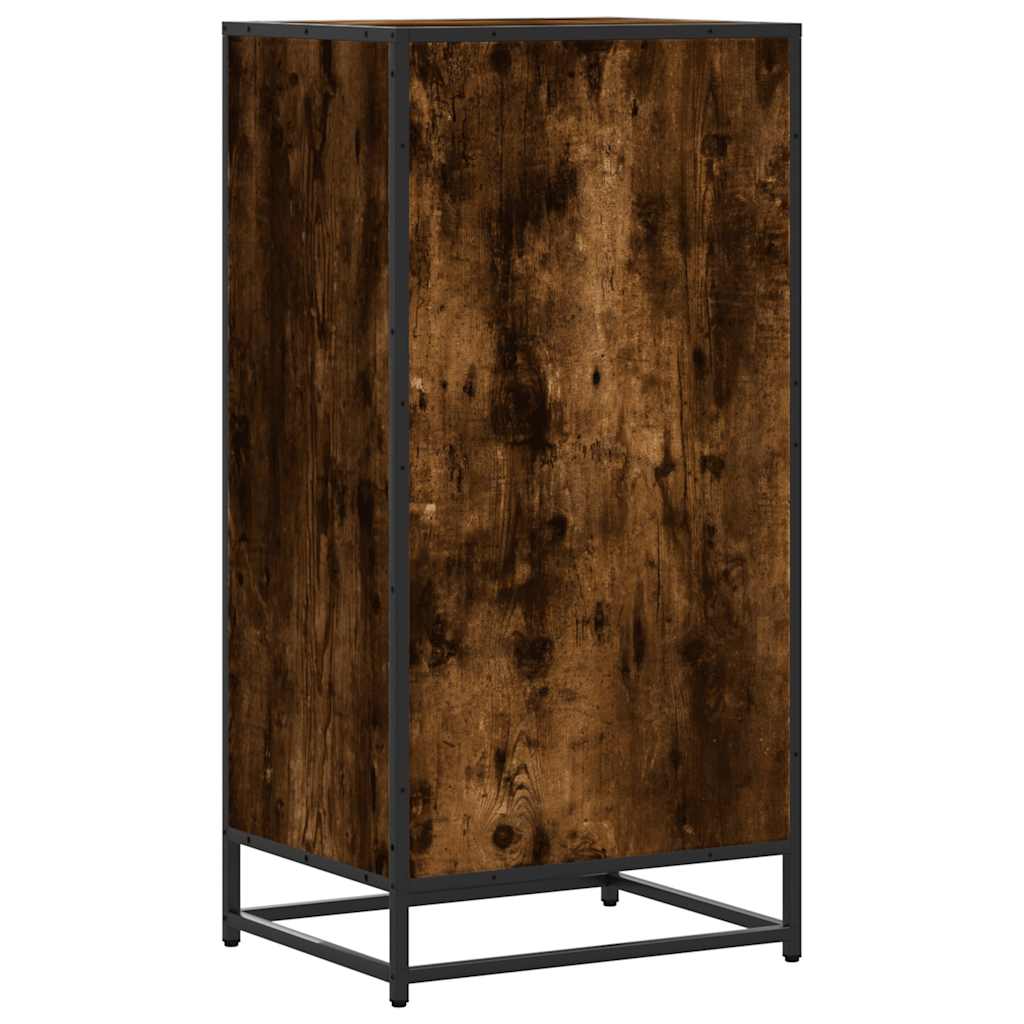 shoe rack smoked oak 48x38x97.5 cm engineered wood