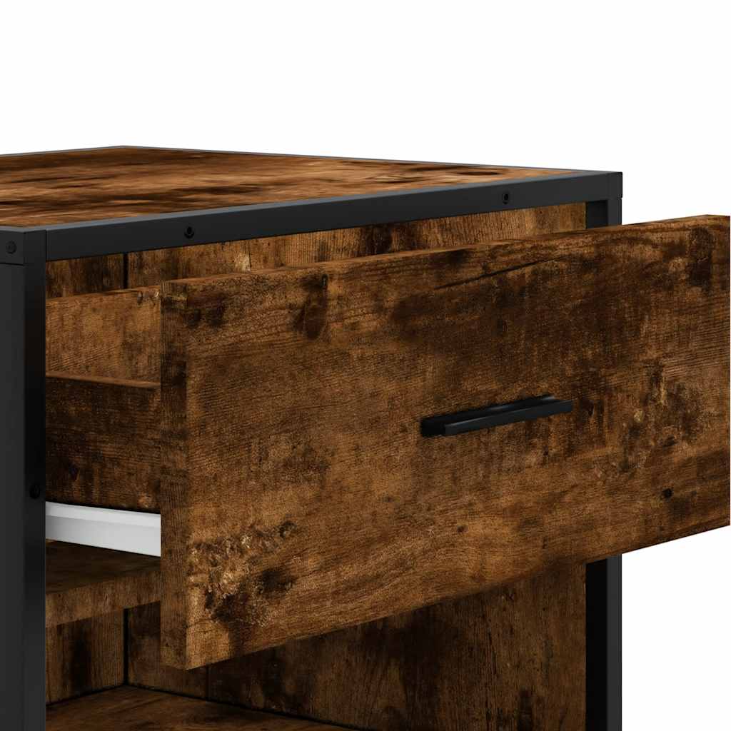 shoe rack smoked oak 48x38x97.5 cm engineered wood
