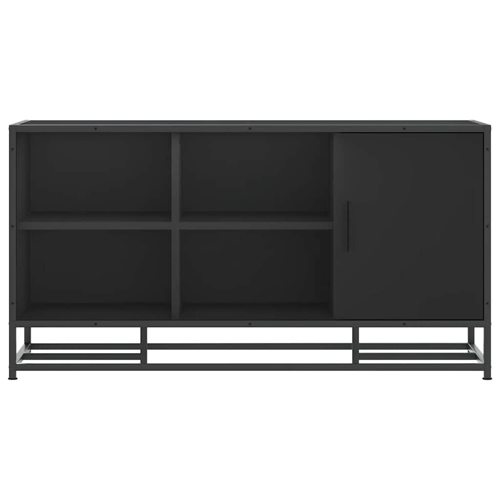 Apavu soliņš, melns, 100x40x53,5 cm, koks/metāls