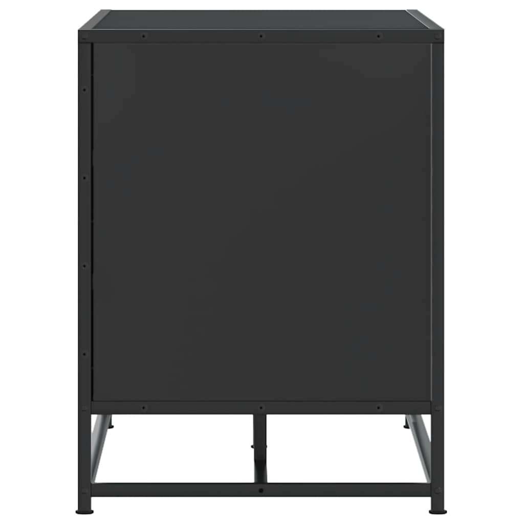 Apavu soliņš, melns, 100x40x53,5 cm, koks/metāls