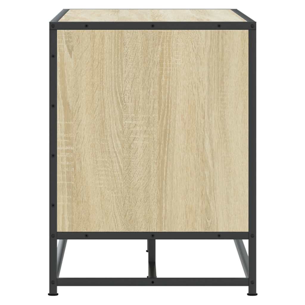 Batų suoliukas, sonoma ąžuolo, 100x40x53,5cm, mediena/metalas