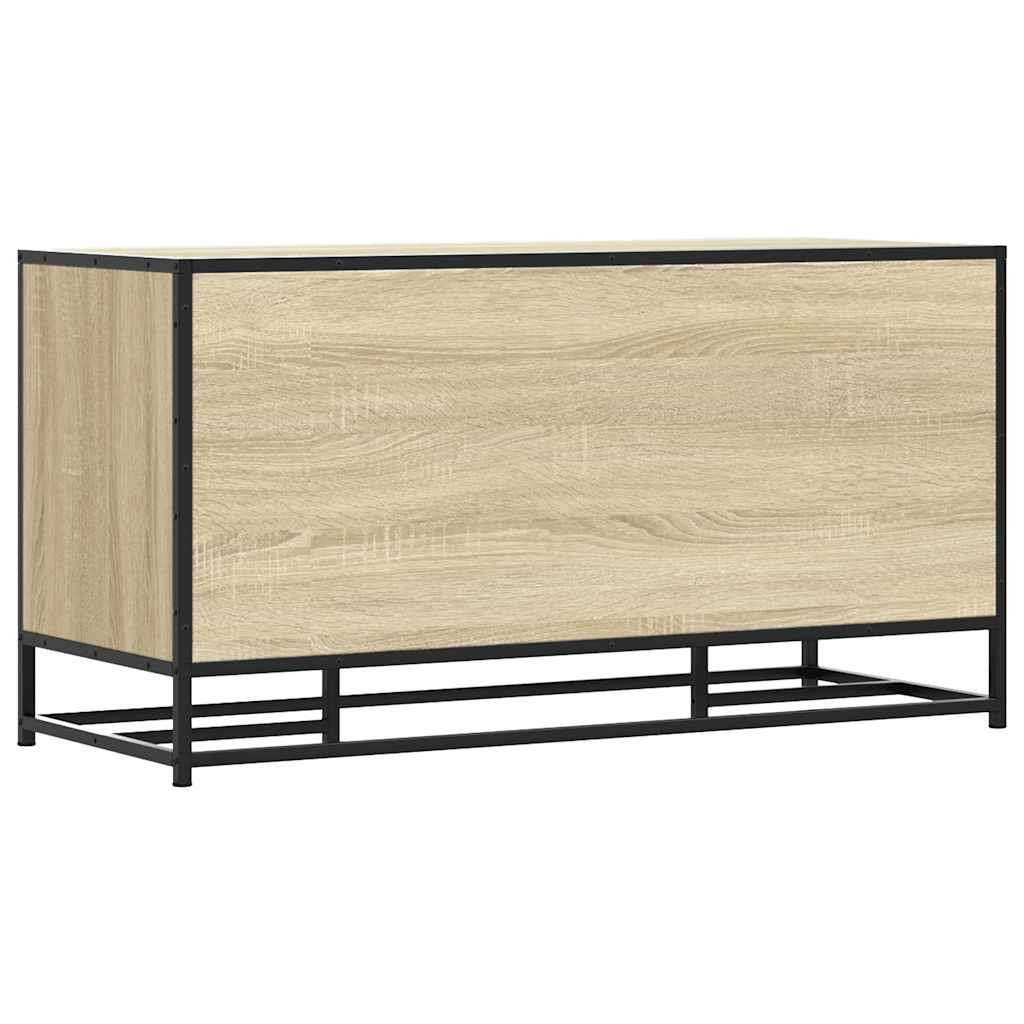 Batų suoliukas, sonoma ąžuolo, 100x40x53,5cm, mediena/metalas