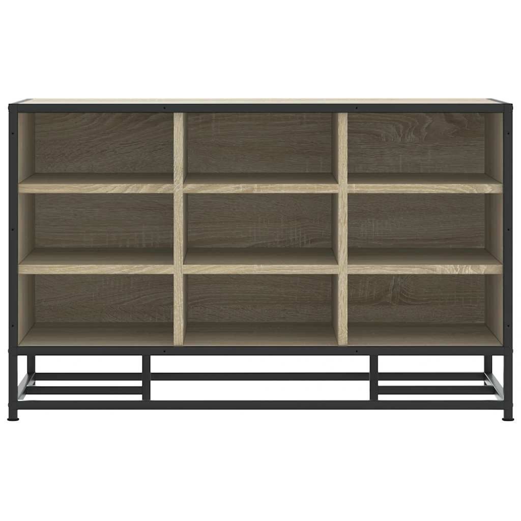 Shoe bench, Sonoma oak, 84x40x53.5 cm, wood/metal