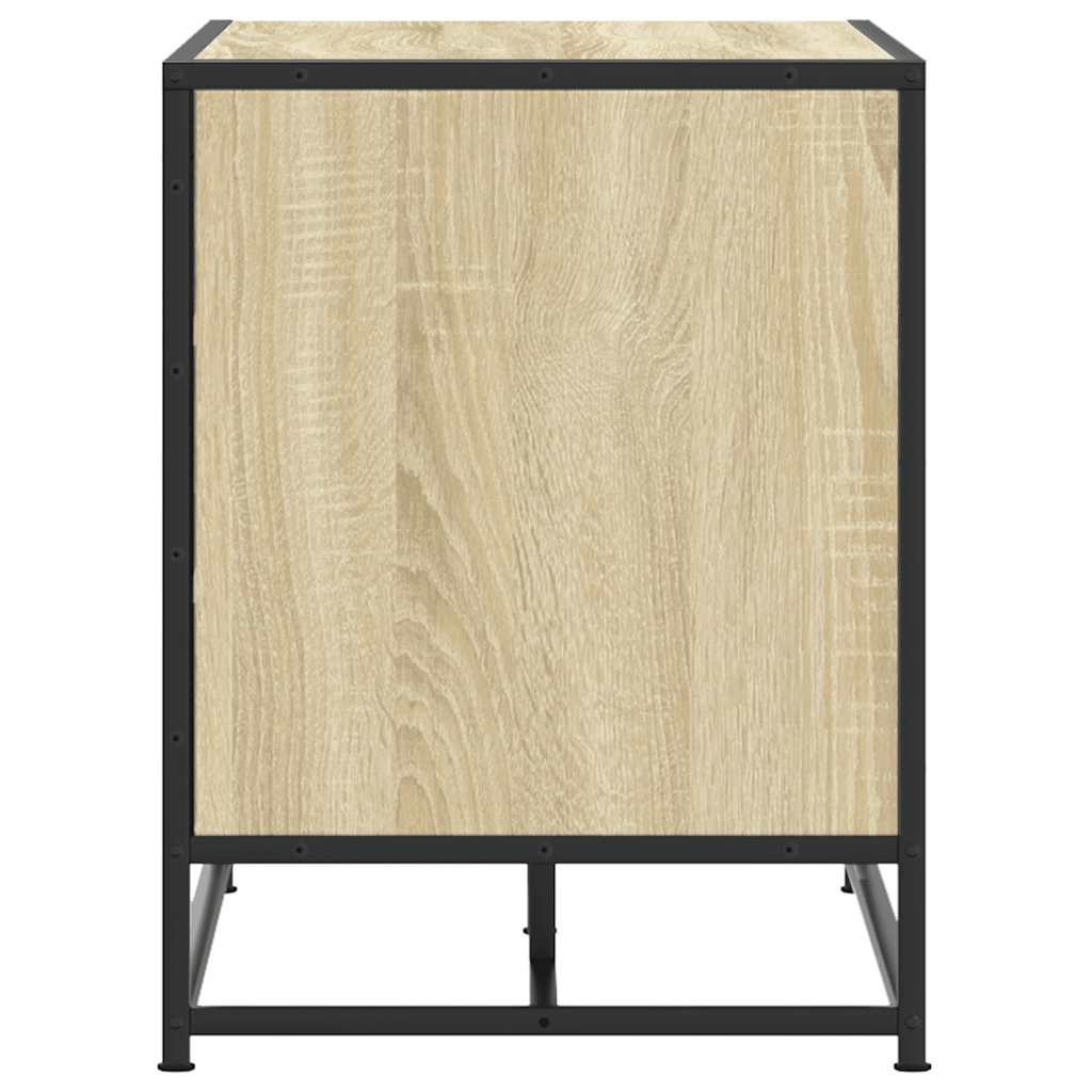 Shoe bench, Sonoma oak, 84x40x53.5 cm, wood/metal