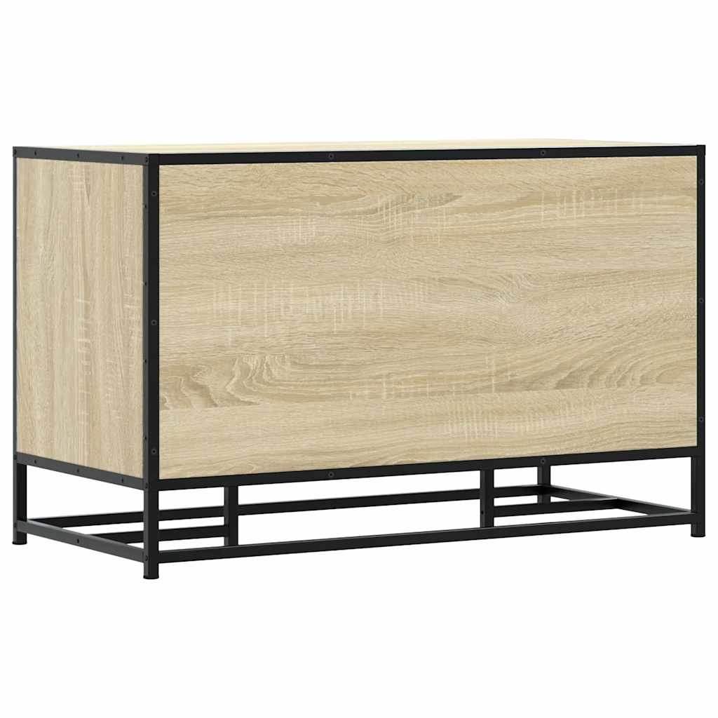 Shoe bench, Sonoma oak, 84x40x53.5 cm, wood/metal