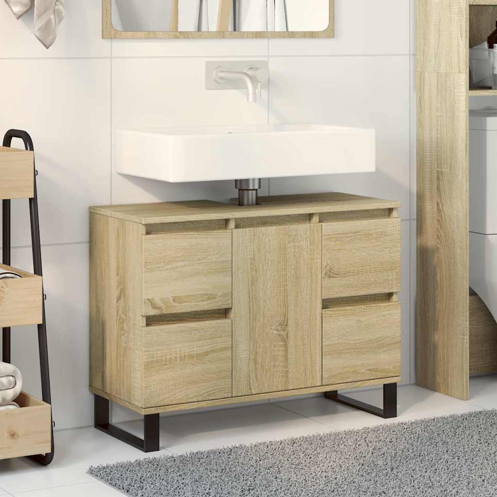 Bathroom cabinet, sonoma oak, 80x33x60cm, wood