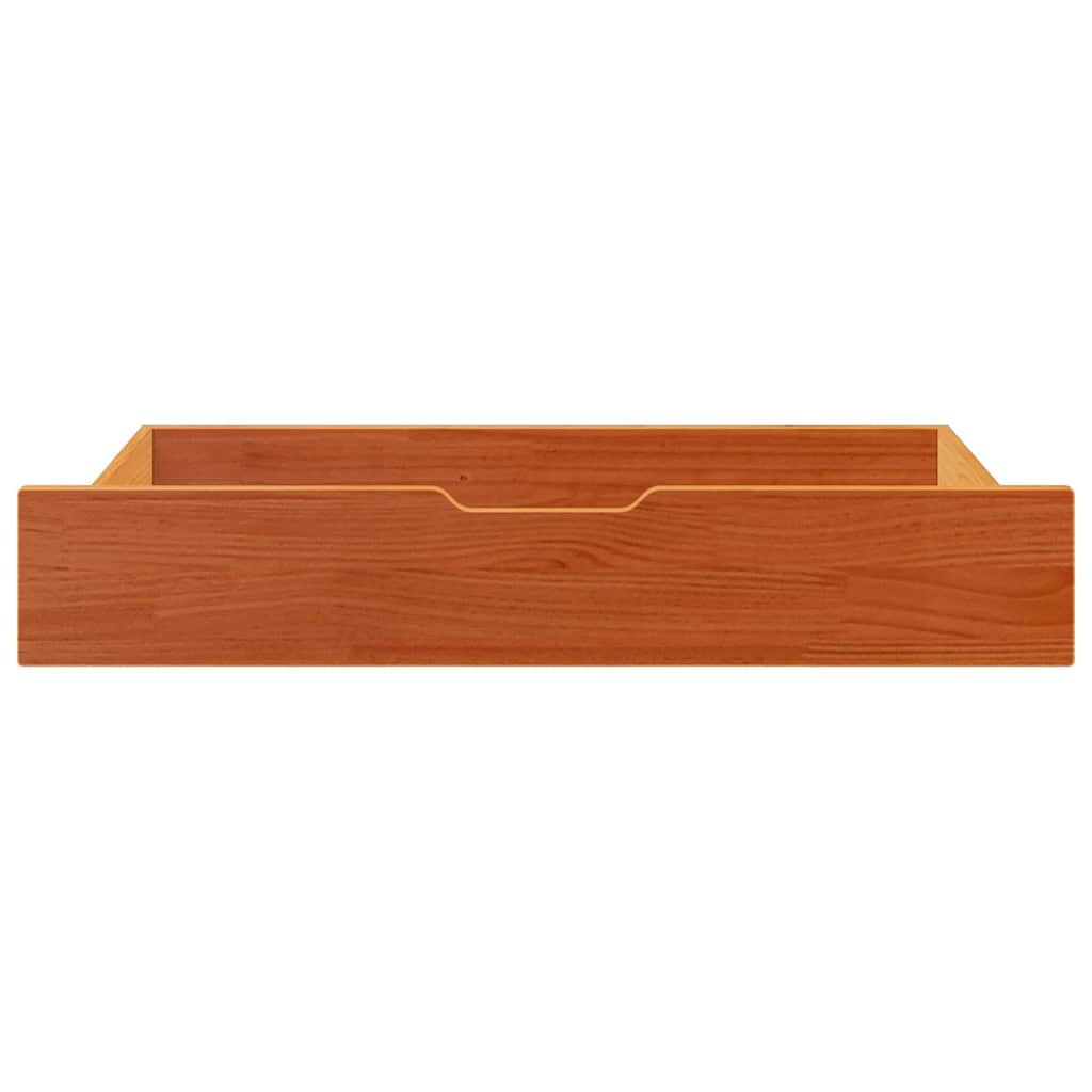 Stalčiai po lova, 2vnt., vaško rudi, 95x55x17, pušies masyvas