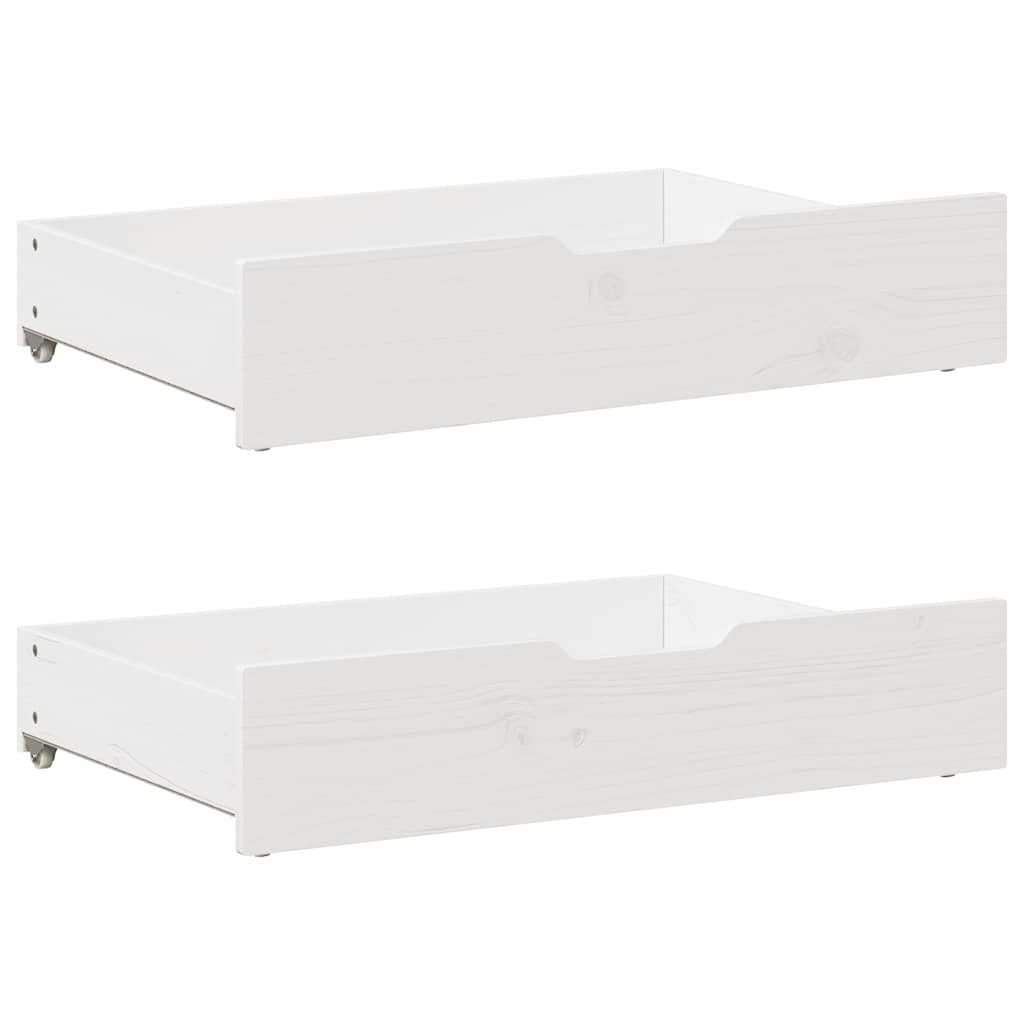 Drawers under the bed, 2 pcs., white, 80x55x17cm, solid pine