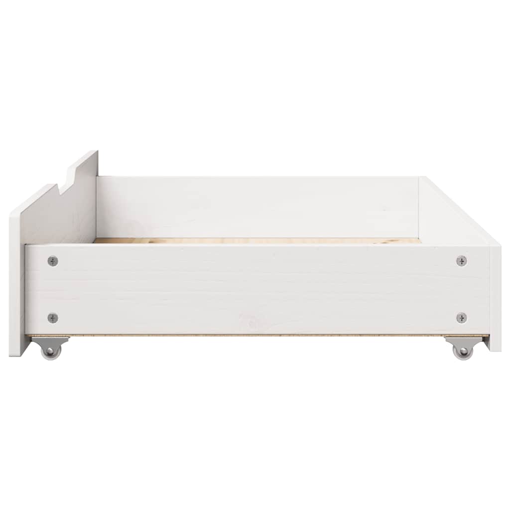 Drawers under the bed, 2 pcs., white, 80x55x17cm, solid pine
