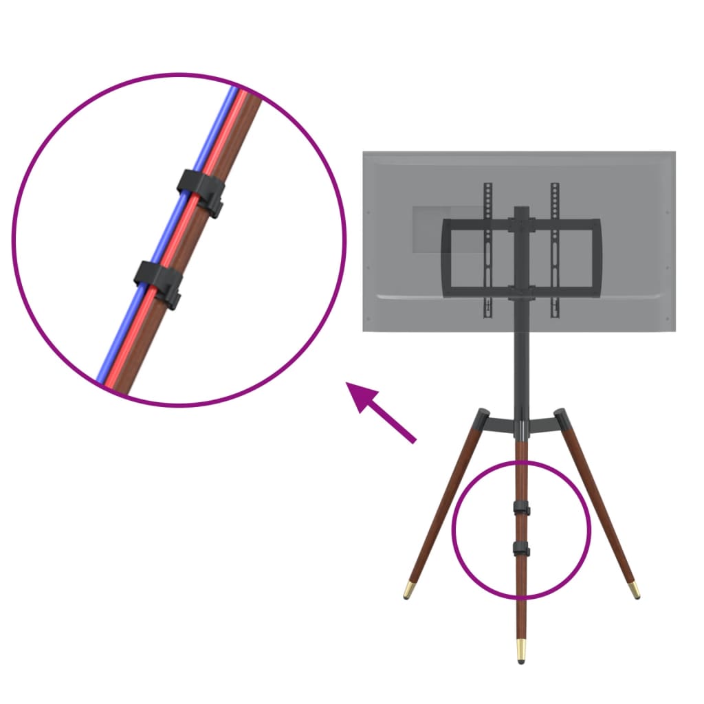 TV tripod stand for 37-65 inch screen, 400x400mm, 40 kg