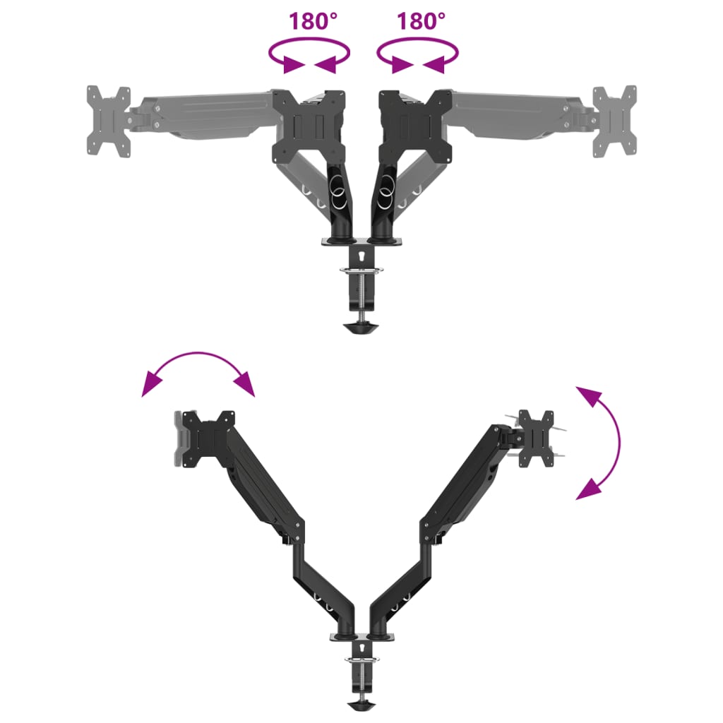 Dual Monitor Arm for screens up to 27 inch 20kg