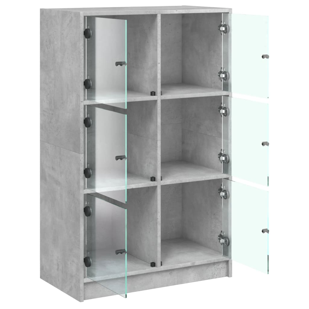 Komoda su durelėmis, betono, 68x37x109cm, apdirbta mediena