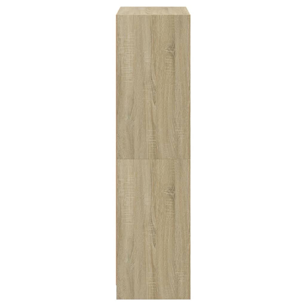 Chest of drawers with doors, oak, 68x37x142cm, treated wood