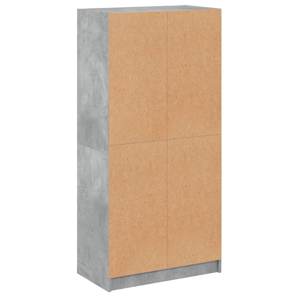 Komoda su durelėmis, betono, 68x37x142cm, apdirbta mediena