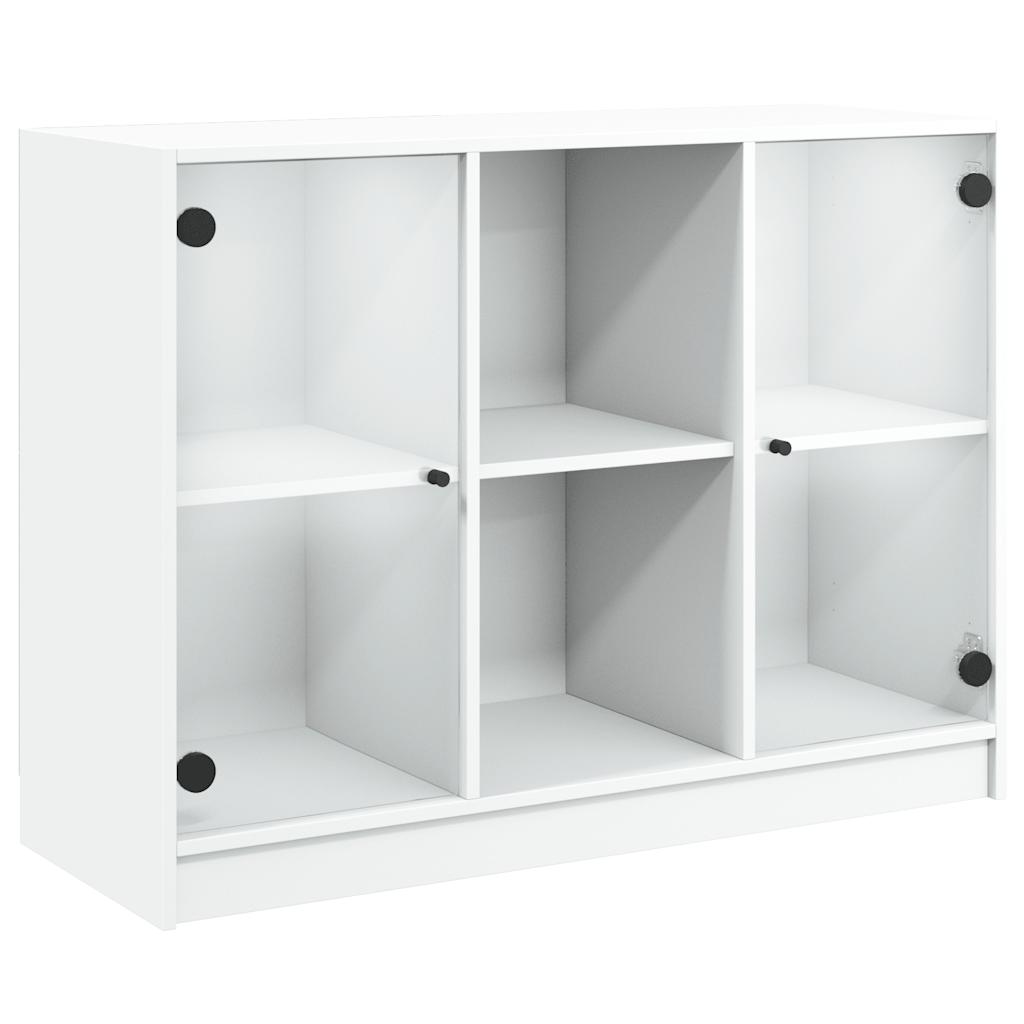 Sideboard, white, 102x37x75.5 cm, engineered wood