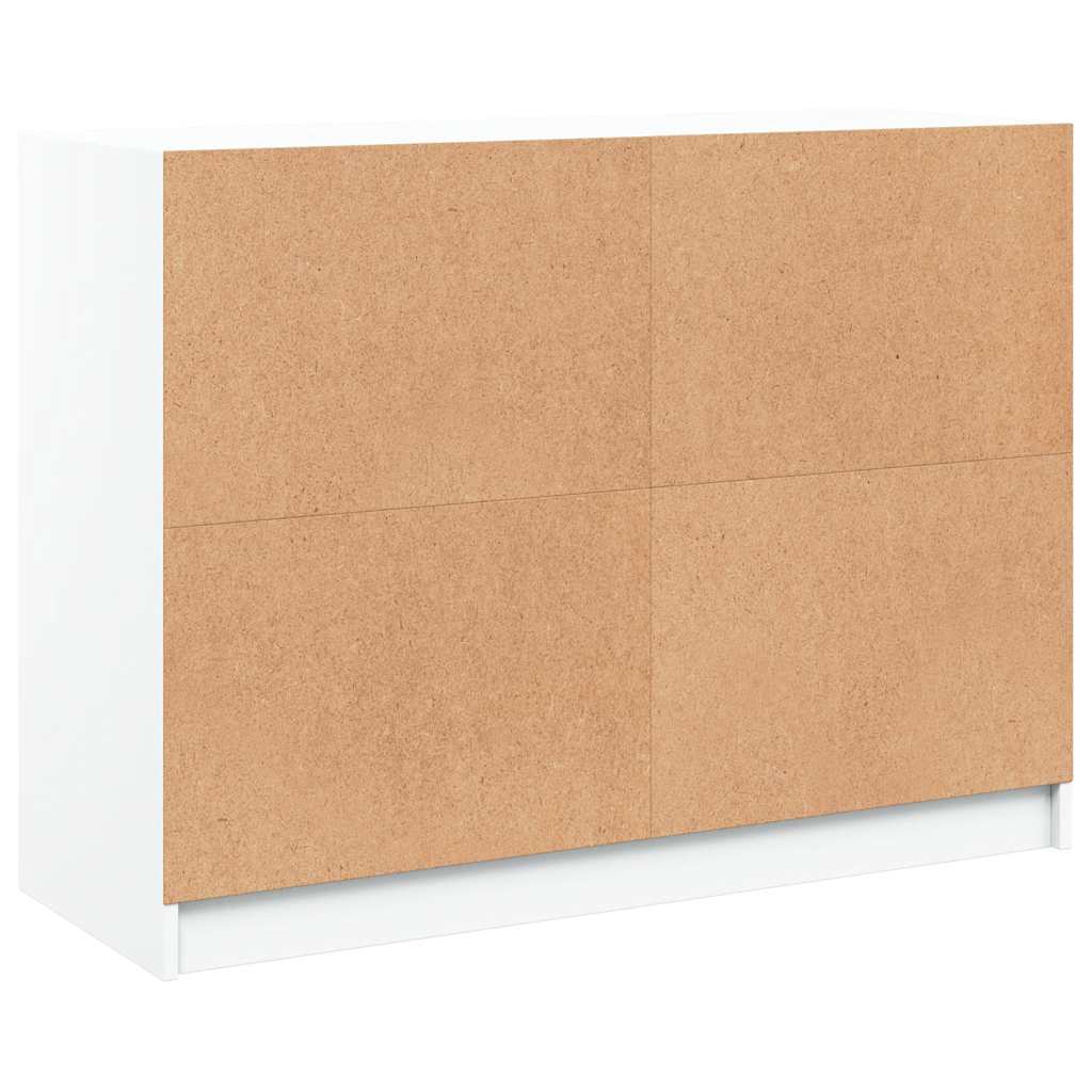 Sideboard, white, 102x37x75.5 cm, engineered wood