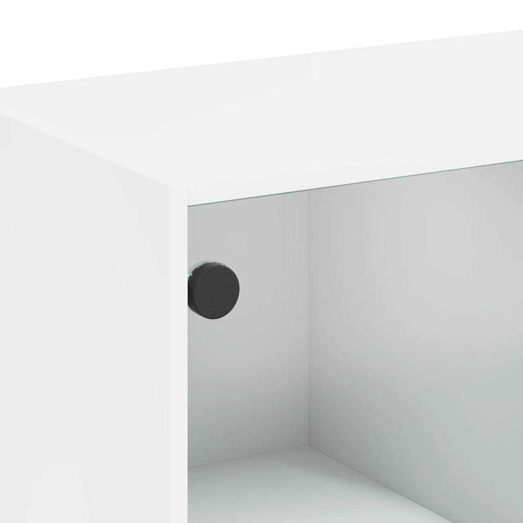 Sideboard, white, 102x37x75.5 cm, engineered wood