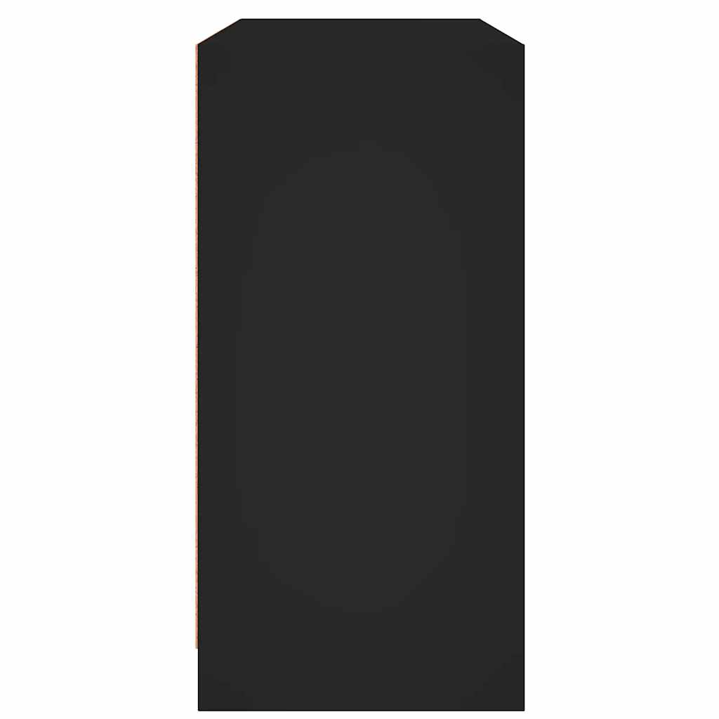 Sideboard, black, 102x37x75.5cm, engineered wood