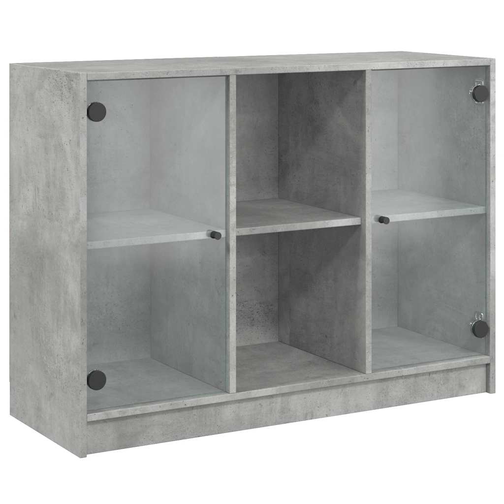 Sideboard, concrete gray, 102x37x75.5cm, engineered wood