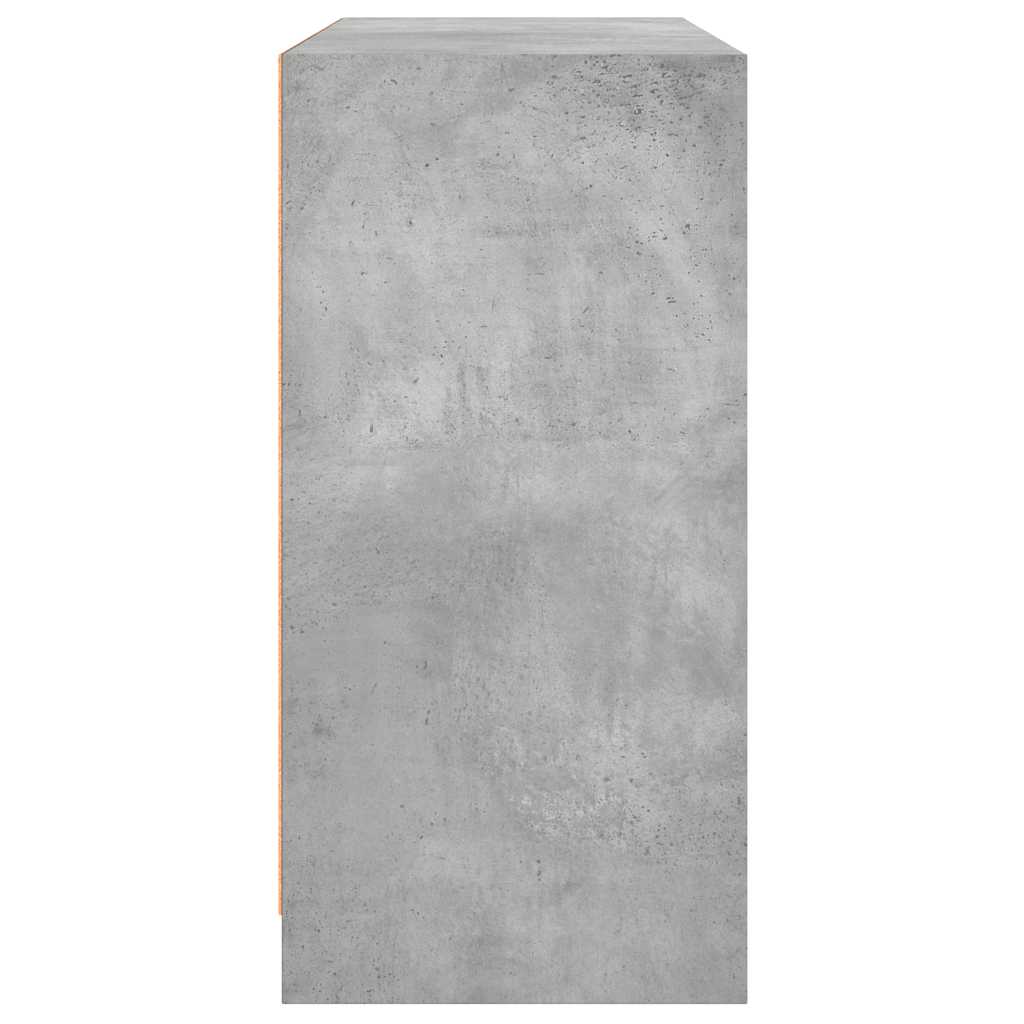 Sideboard, concrete gray, 102x37x75.5cm, engineered wood