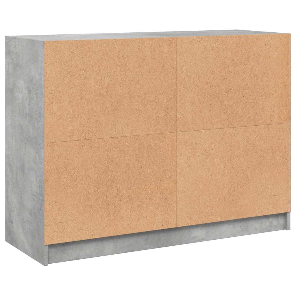 Sideboard, concrete gray, 102x37x75.5cm, engineered wood