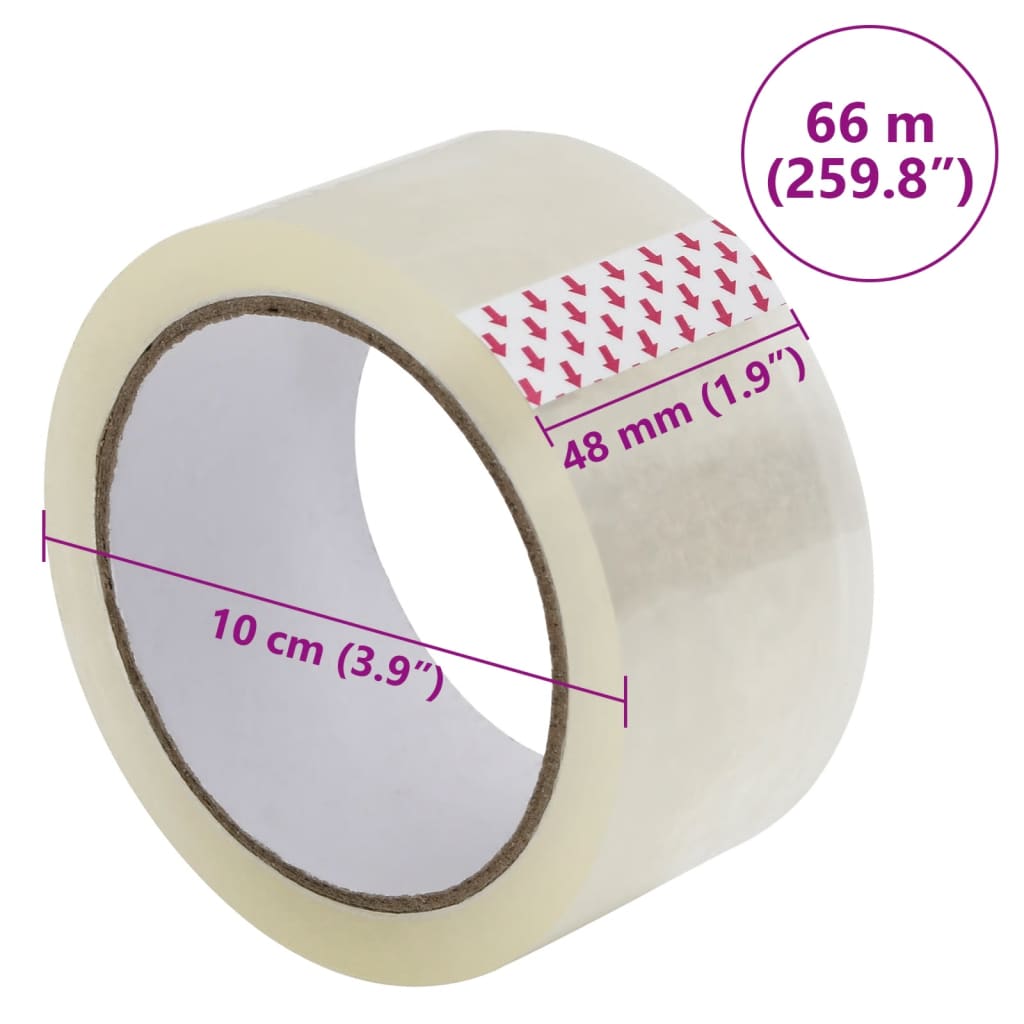 Pakavimo juosta, 12vnt., 48mmx66m, skaidri