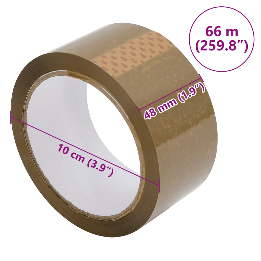 Pakavimo juostos, 72vnt., rudos spalvos, 48mmx66m