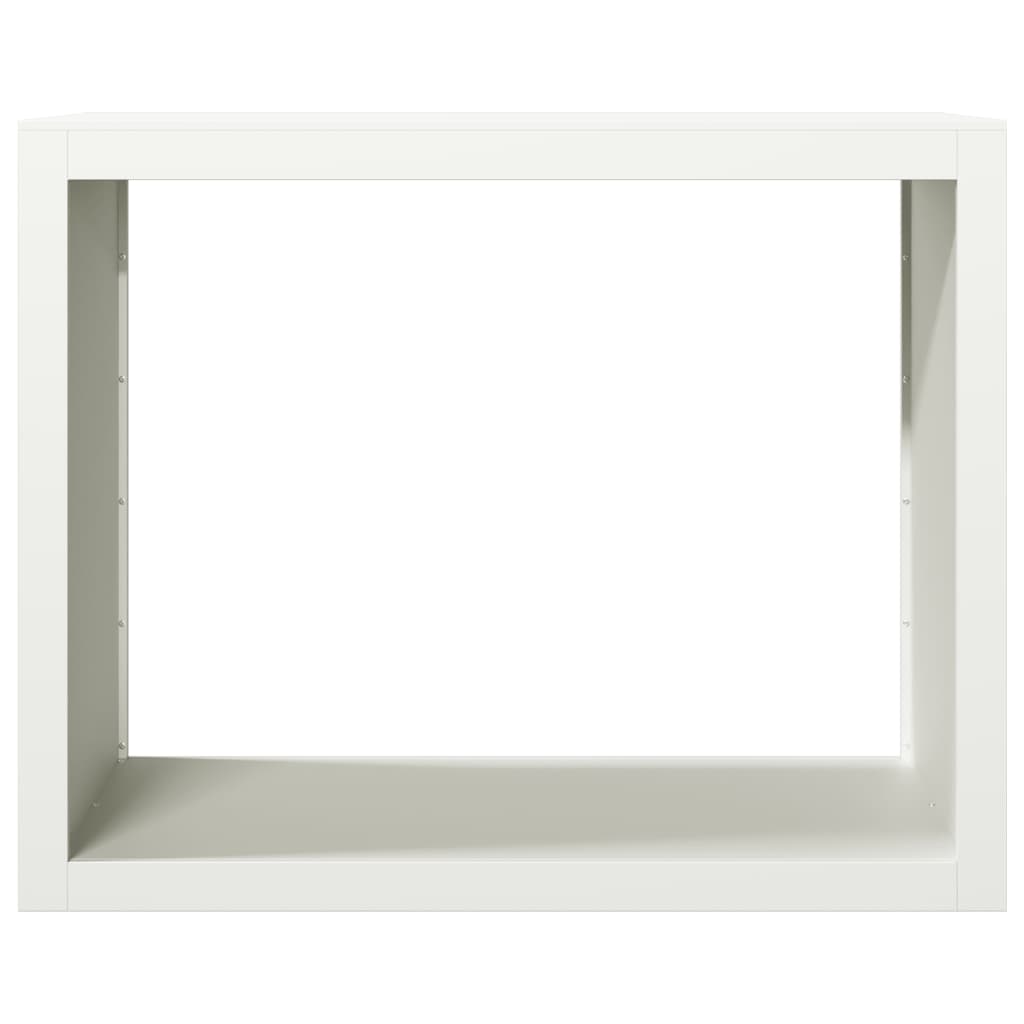 Log rack, white, 100x40x80cm, steel