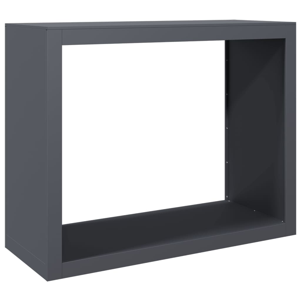 Log rack, anthracite, 100x40x80cm, steel