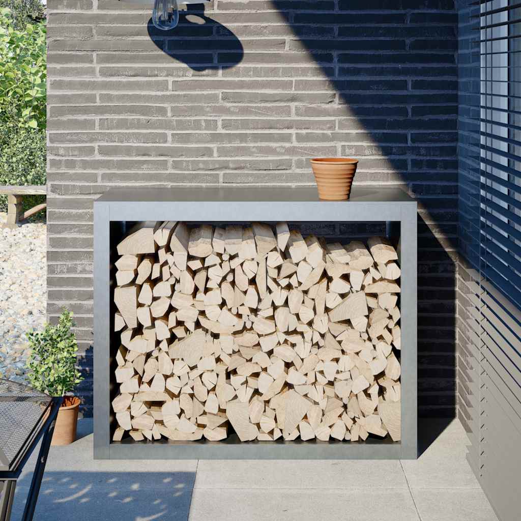 Firewood rack, 100x40x80cm, galvanized steel
