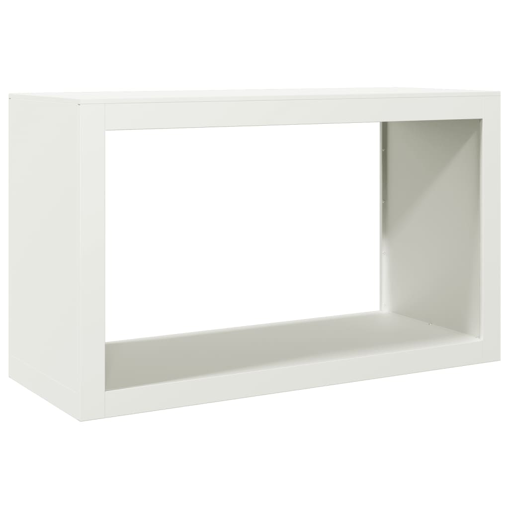 Firewood rack, white, 100x40x60cm, steel