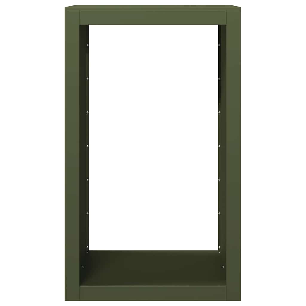 Log rack, green, 60x40x100cm, steel