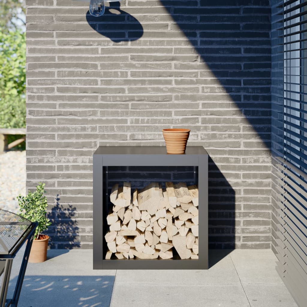 Log holder, anthracite, 60x40x60cm, steel