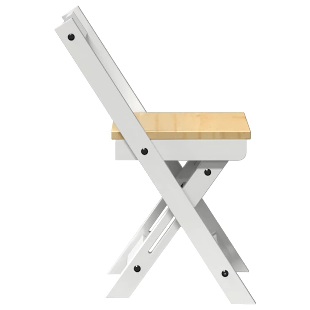 Dining chairs Corona, 4 pcs, white, solid pine