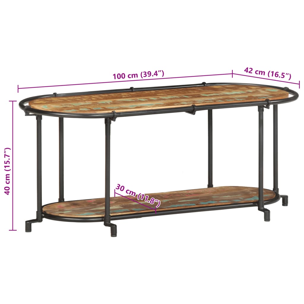 TV cabinet, 100x42x40cm, reclaimed wood
