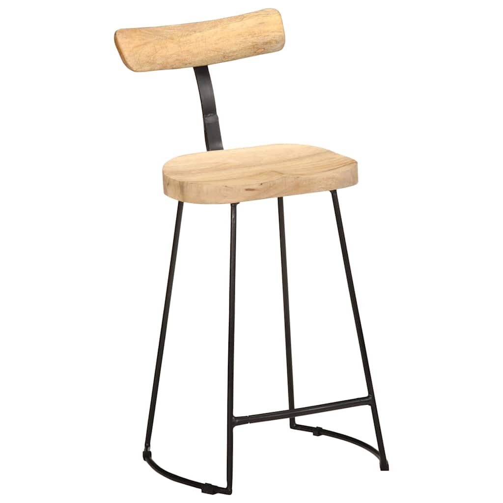 Bar Stools, 2 pcs, 49x43x88 cm, solid mango wood