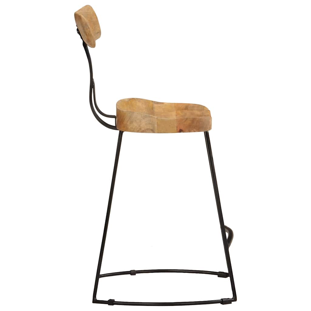 Bar stools, 2 pcs., 49x43x79 cm, solid mango wood