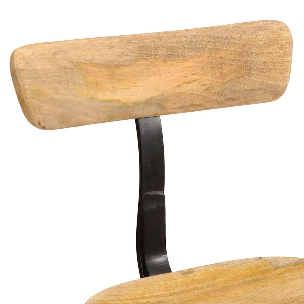 Bar stools, 2 pcs., 49x43x79 cm, solid mango wood