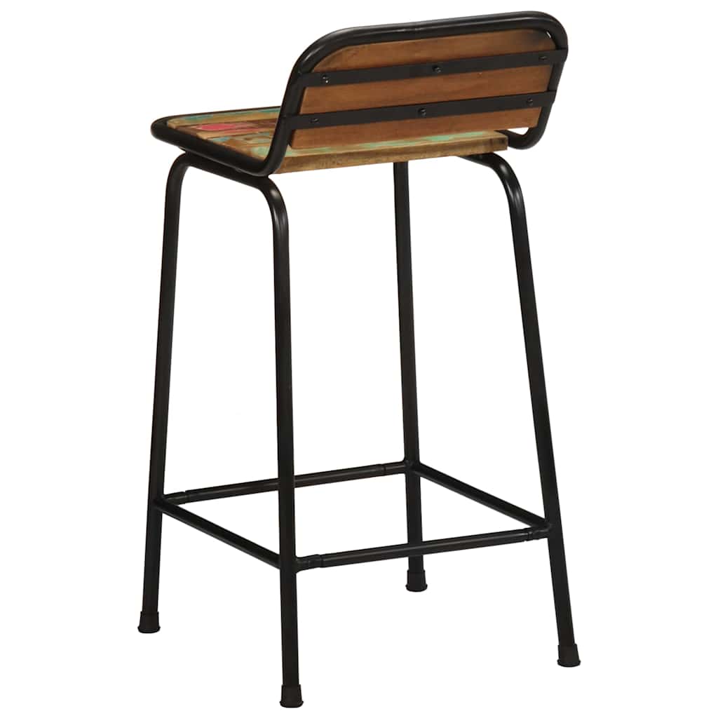 Bar stools, 2 pcs, 46x35.5x80 cm, reclaimed wood