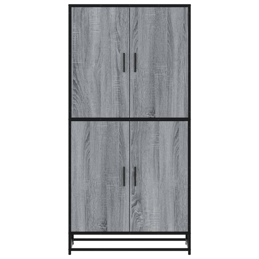 Kumode, pelēka ozolkoka krāsa, 68x35x139cm, apstrādāta koksne