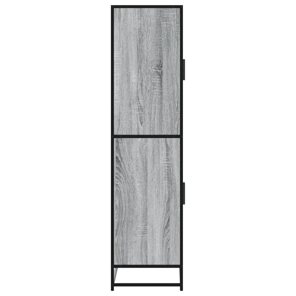 Kumode, pelēka ozolkoka krāsa, 68x35x139cm, apstrādāta koksne