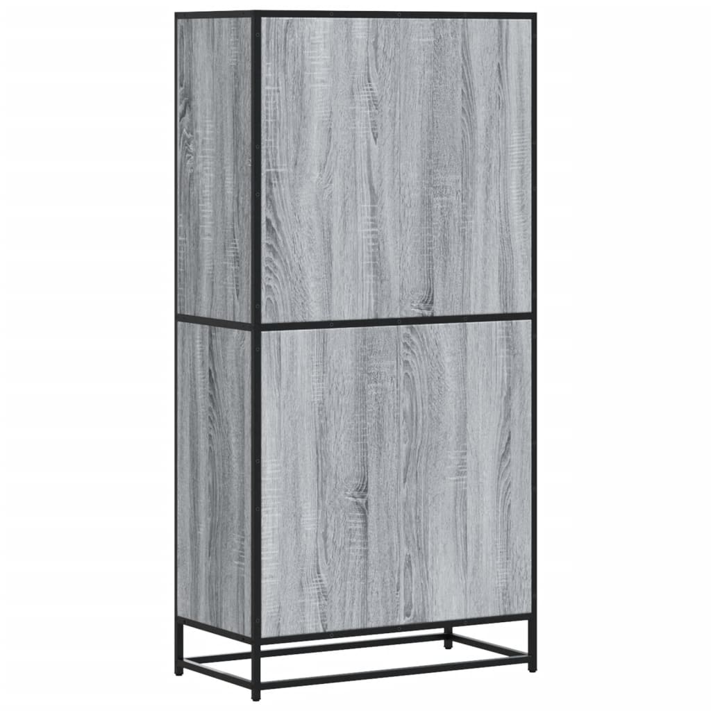 Kumode, pelēka ozolkoka krāsa, 68x35x139cm, apstrādāta koksne