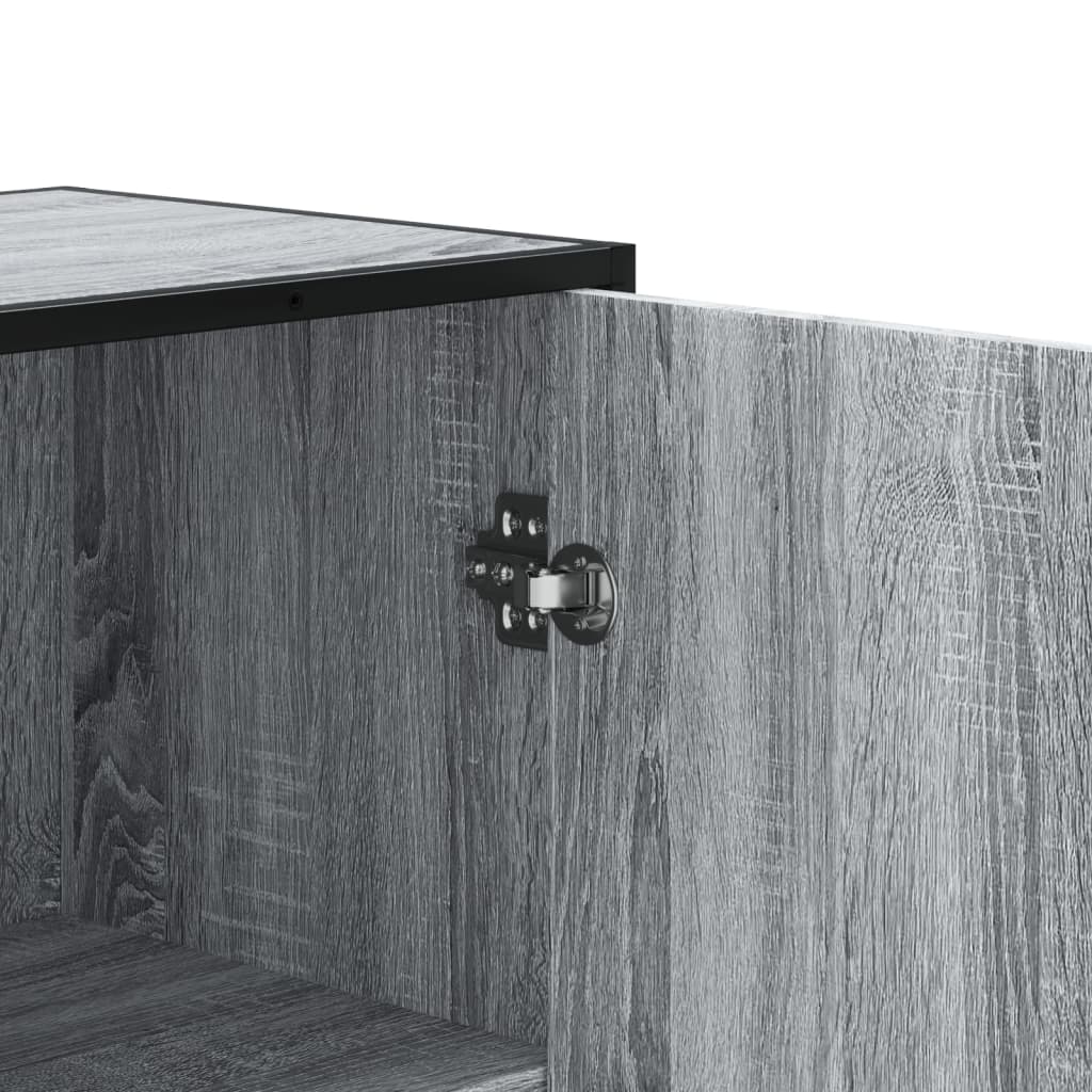 Kumode, pelēka ozolkoka krāsa, 68x35x139cm, apstrādāta koksne