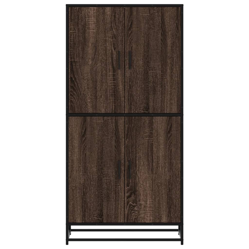Chest of drawers, brown oak, 68x35x139cm, engineered wood