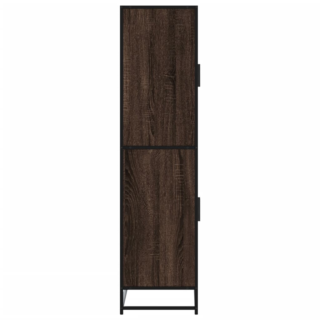 Chest of drawers, brown oak, 68x35x139cm, engineered wood