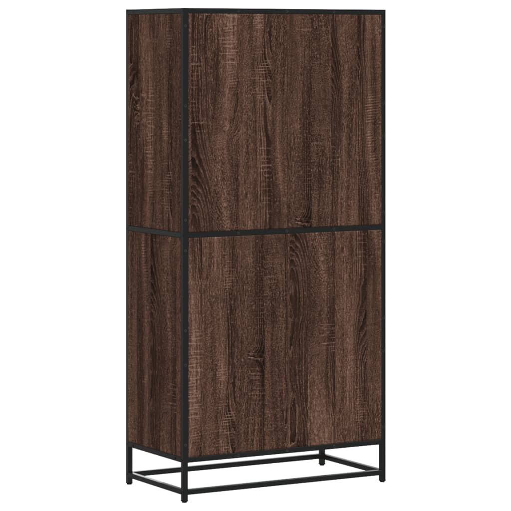Chest of drawers, brown oak, 68x35x139cm, engineered wood