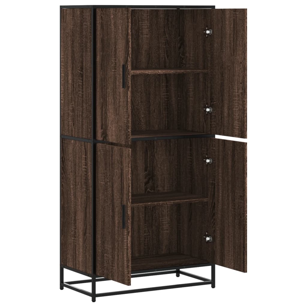 Chest of drawers, brown oak, 68x35x139cm, engineered wood